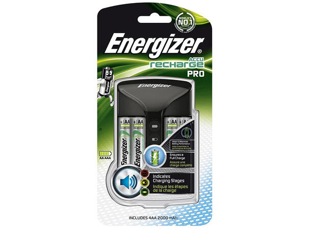 Energizer Pro Charger Hurtiglader for AA eller AAA batterier 